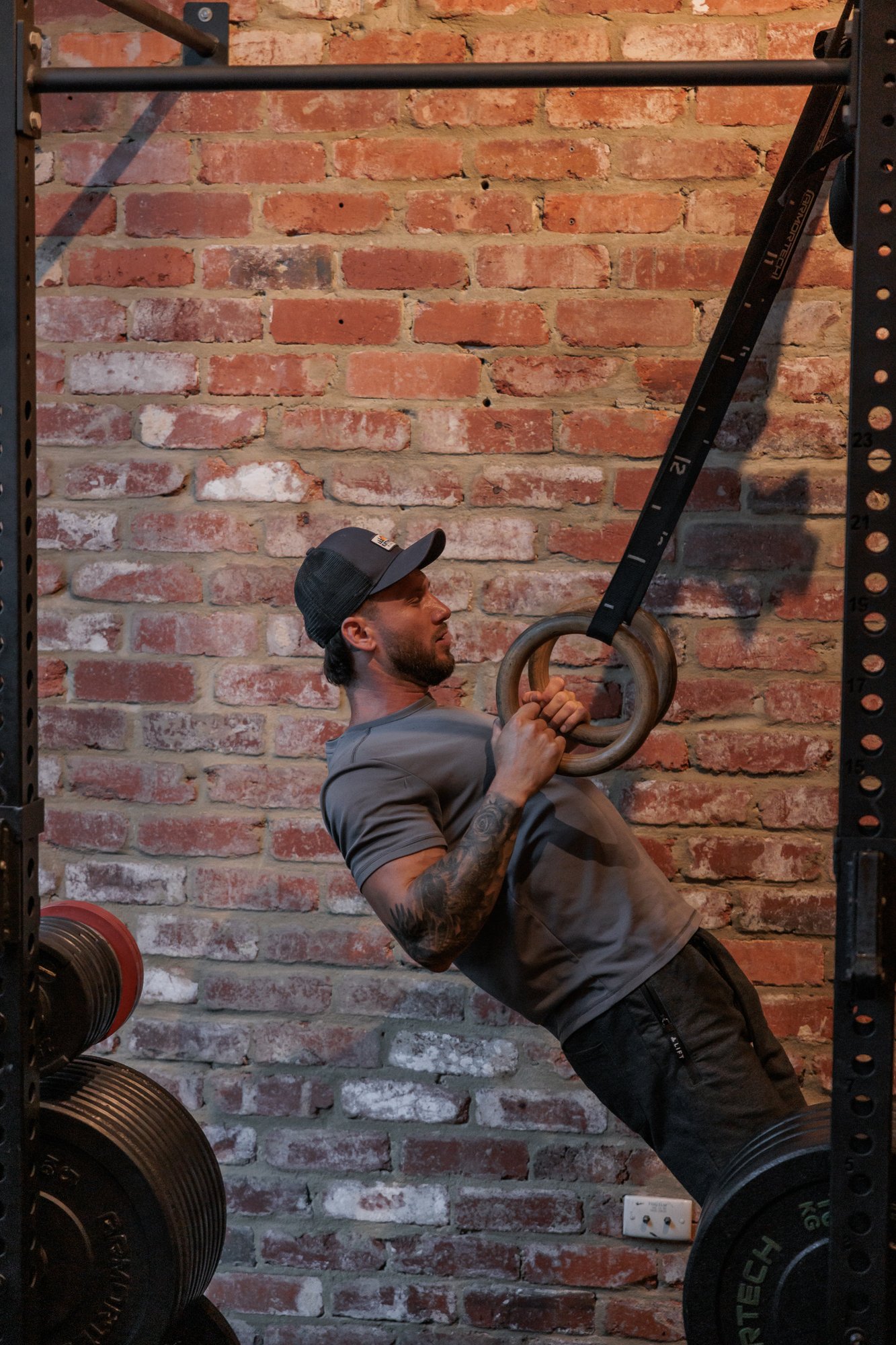Bsweat member training on the rings